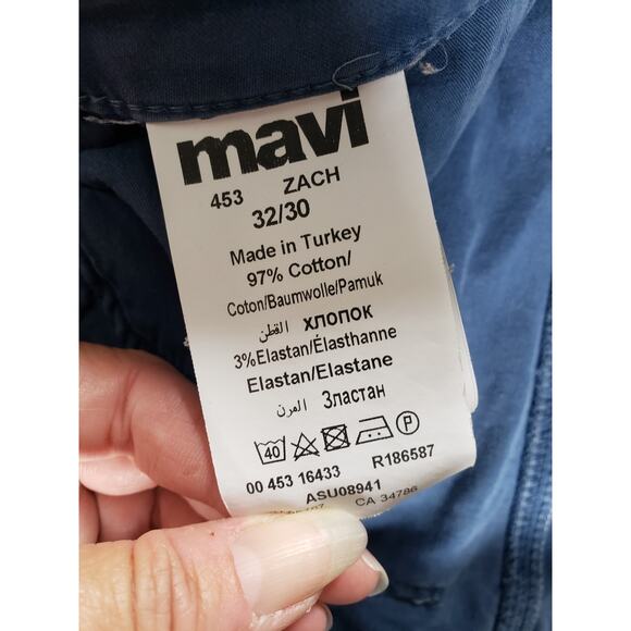 Mavi Jeans Size 32x30 Mens Blue Pants Denim Stretch Casual Zach Straight - Picture 5 of 16